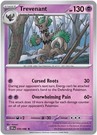Trevenant 39 - ME04 Chaos Rising Reverse Holofoil