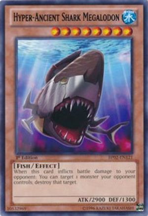 Hyper-Ancient Shark Megalodon (BP02-EN121) - Battle Pack 2: War of the Giants 1st Edition