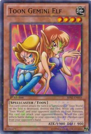 Toon Gemini Elf (Mosaic Rare) (BP02-EN033) - Battle Pack 2: War of the Giants 1st Edition