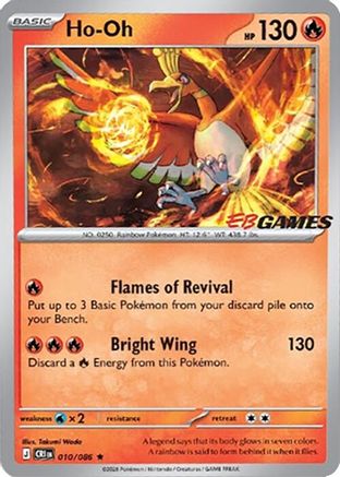 Ho-Oh - 010/086 (EB Games Exclusive) 10 - Miscellaneous Cards & Products Holofoil