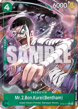 Mr.2.Bon.Kurei(Bentham) (Full Art) (ST30-013) - Starter Deck EX: Luffy & Ace Foil