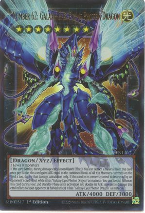 Number 62: Galaxy-Eyes Prime Photon Dragon (Extended Art) (BLGG-EN140) - Battles of Legend: Glorious Gallery 1st Edition