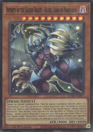 Infinity of the Sacred Beasts - Raviel, Lord of Phantasms - CORI-EN007 - Chaos Origins 1st Edition