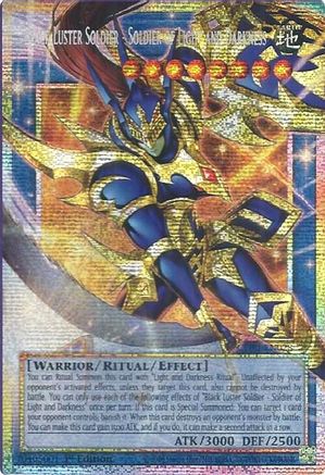 Black Luster Soldier - Soldier of Light and Darkness (Starlight Rare) (Extended Art) - CORI-EN028 - Chaos Origins 1st Edition