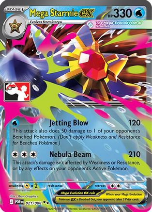 Mega Starmie ex - 021/088 21 - Prize Pack Series Cards Holofoil