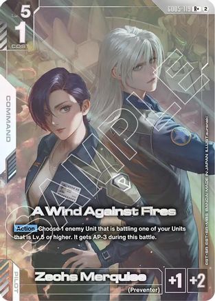 A Wind Against Fires (R+) - GD05-119 - Freedom Ascension Holofoil