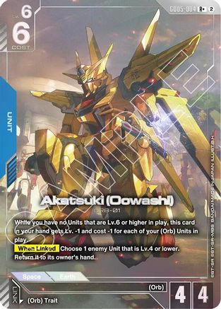 Akatsuki (Oowashi) (R+) - GD05-004 - Freedom Ascension Holofoil