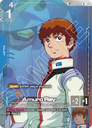 Amuro Ray (C+) (SP) - ST01-010 - Freedom Ascension Holofoil