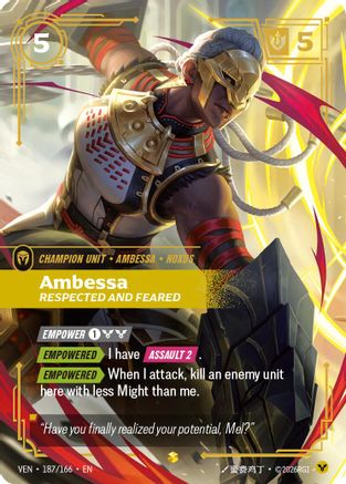 Ambessa - Respected and Feared (Overnumbered) - 187/166 - Vendetta Foil