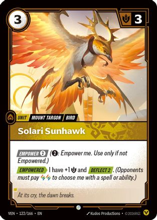 Solari Sunhawk (122/166) - Vendetta Foil