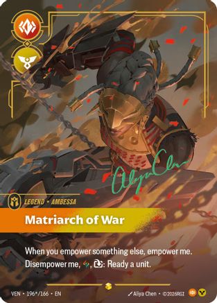 Ambessa - Matriarch of War (Signature) - 196*/166 - Vendetta Foil