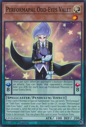 Performapal Odd-Eyes Valet - LAVD-ENO14 - Legendary Arc-V Decks 1st Edition