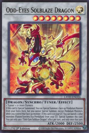 Odd-Eyes Solblaze Dragon - LAVD-ENO26 - Legendary Arc-V Decks 1st Edition
