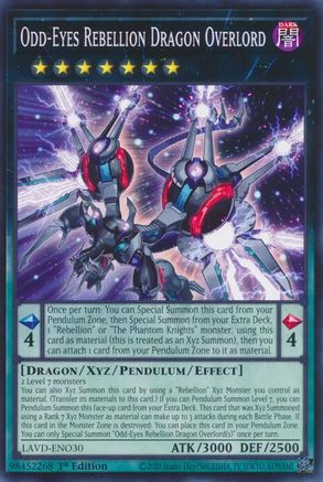 Odd-Eyes Rebellion Dragon Overlord - LAVD-ENO30 - Legendary Arc-V Decks 1st Edition