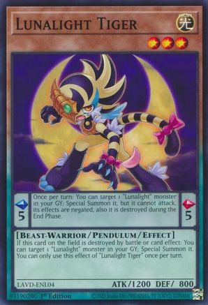 Lunalight Tiger - LAVD-ENL04 - Legendary Arc-V Decks 1st Edition