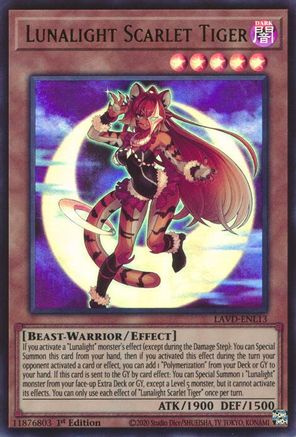 Lunalight Scarlet Tiger - LAVD-ENL13 - Legendary Arc-V Decks 1st Edition