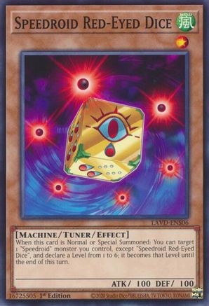 Speedroid Red-Eyed Dice - LAVD-ENS06 - Legendary Arc-V Decks 1st Edition