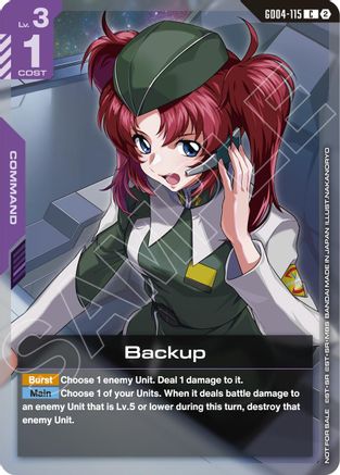 Backup (Event Pack 02) - GD04-115 - Gundam Promotional Cards Holofoil