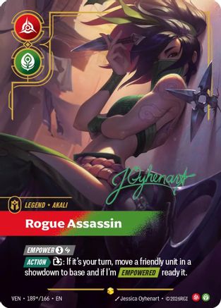Akali - Rogue Assassin (Signature) - 189*/166 - Vendetta Foil