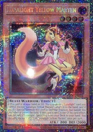 Lunalight Yellow Marten (Starlight Rare) - LAVD-ENL08 - Legendary Arc-V Decks 1st Edition