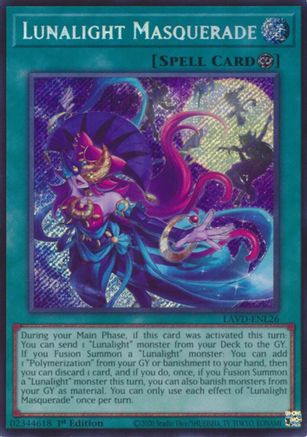 Lunalight Masquerade (Secret Rare) - LAVD-ENL26 - Legendary Arc-V Decks 1st Edition