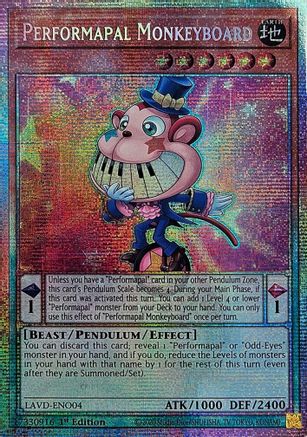 Performapal Monkeyboard (Starlight Rare) - LAVD-ENO04 - Legendary Arc-V Decks 1st Edition