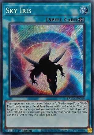 Sky Iris (Secret Rare) - LAVD-ENO19 - Legendary Arc-V Decks 1st Edition