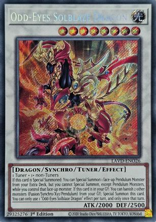 Odd-Eyes Solblaze Dragon (Secret Rare) - LAVD-ENO26 - Legendary Arc-V Decks 1st Edition