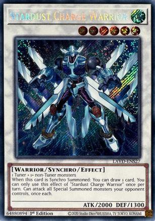 Stardust Charge Warrior (Secret Rare) - LAVD-ENS27 - Legendary Arc-V Decks 1st Edition