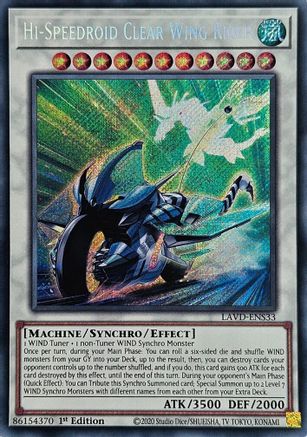 Hi-Speedroid Clear Wing Rider (Secret Rare) - LAVD-ENS33 - Legendary Arc-V Decks 1st Edition