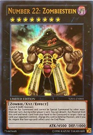 Number 22: Zombiestein (YZ03-EN001) - Yu-Gi-Oh! ZEXAL Manga Promotional Cards Limited