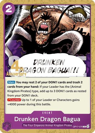 Drunken Dragon Bagua - OP17-078 - The World's Strongest Warriors Release Event Cards