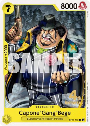 Capone"Gang"Bege - OP17-100 - The World's Strongest Warriors Release Event Cards