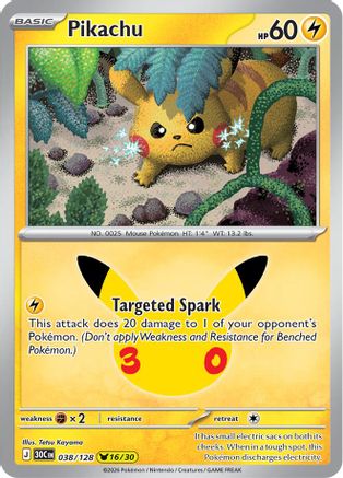 Pikachu - 038/128 - ME 30th Celebration Holofoil