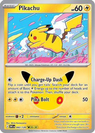 Pikachu - 042/128 - ME 30th Celebration Holofoil