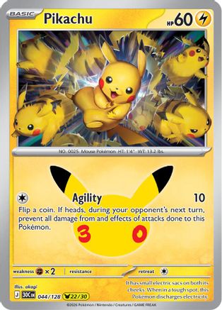 Pikachu - 044/128 - ME 30th Celebration Holofoil