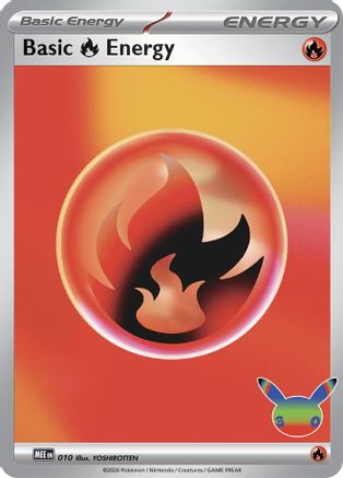 Basic Fire Energy (30th Celebration) - 10 - MEE Mega Evolution Energies Holofoil