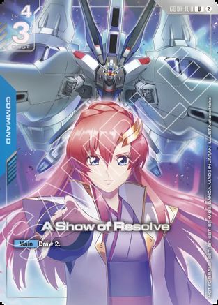 A Show of Resolve (1st Anniversary Event) - GD01-100 - Gundam Promotional Cards Holofoil