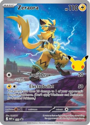 Zeraora (30th Celebration) - 103 - ME Mega Evolution Promo Holofoil