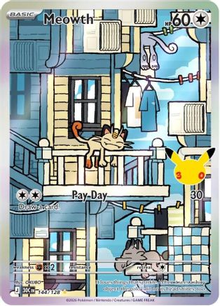 Meowth - 144/128 - ME 30th Celebration Holofoil