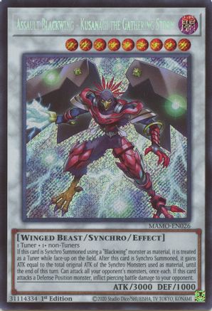 Assault Blackwing - Kusanagi the Gathering Storm (Secret Rare) - MAMO-EN026 - Magnificent Monsters 1st Edition
