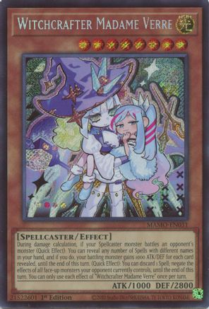 Witchcrafter Madame Verre (Secret Rare) - MAMO-EN031 - Magnificent Monsters 1st Edition