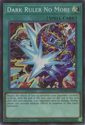 Dark Ruler No More (Secret Rare) - MAMO-EN040 - Magnificent Monsters 1st Edition