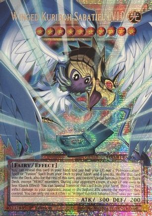 Winged Kuriboh Sabatiel LV10 (Starlight Rare) (Extended Art) - MAMO-EN006 - Magnificent Monsters 1st Edition