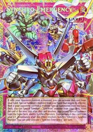 Synchro Emergency (Starlight Rare) (Extended Art) - MAMO-EN009 - Magnificent Monsters 1st Edition