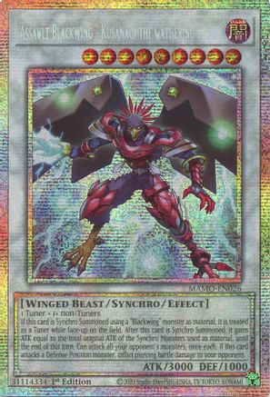 Assault Blackwing - Kusanagi the Gathering Storm (Starlight Rare) - MAMO-EN026 - Magnificent Monsters 1st Edition