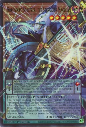 Horoscope Sorcerer, the Stargazer Magician (Extended Art) - MAMO-EN014 - Magnificent Monsters 1st Edition