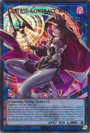 Cyberse Contract Witch (Extended Art) - MAMO-EN018 - Magnificent Monsters 1st Edition
