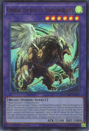 Chimera the King of Phantom Beasts - MAMO-EN074 - Magnificent Monsters 1st Edition