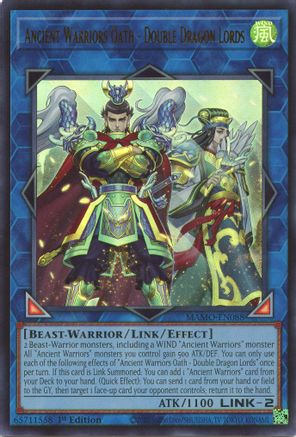 Ancient Warriors Oath - Double Dragon Lords - MAMO-EN088 - Magnificent Monsters 1st Edition